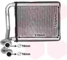 VAN WEZEL 82006393 -  Теплообменник, отопление салона